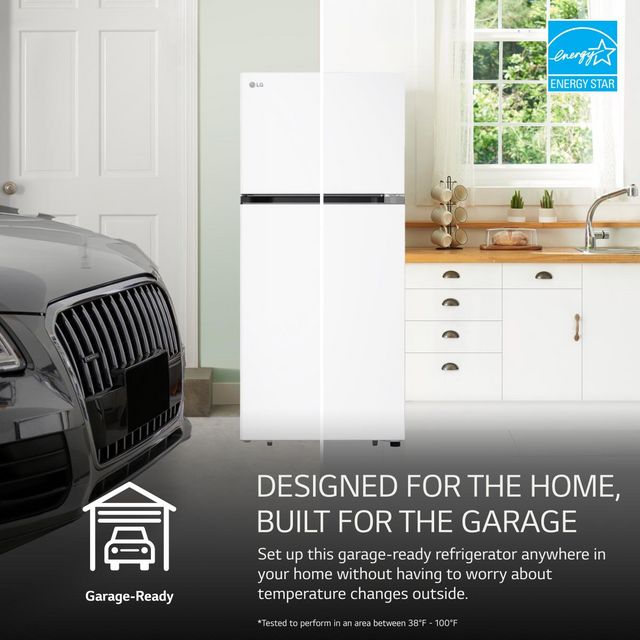 LG 28 in. 17.5 Cu. Ft. White Top Freezer Refrigerator-9