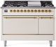 Ilve® Nostalgie II Series 48" Antique White Pro Style Dual Fuel Range-0