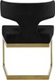 Meridian Furniture Alexandra Black/Gold Velvet Dining Chair-4