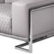 Michael Amini® Mia Bella Gray/Stainless Steel Leather Chair and a Half-2