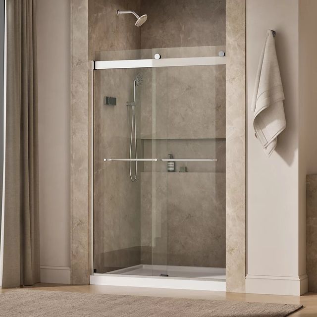 KOHLER Levity® Bright Silver 74" x 45" - 48" Sliding Shower Door-1