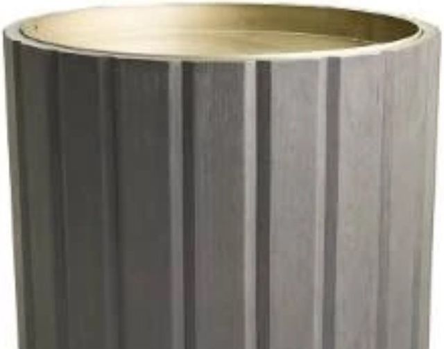 Bernards Elure Peppercorn Channel Accent Table-1