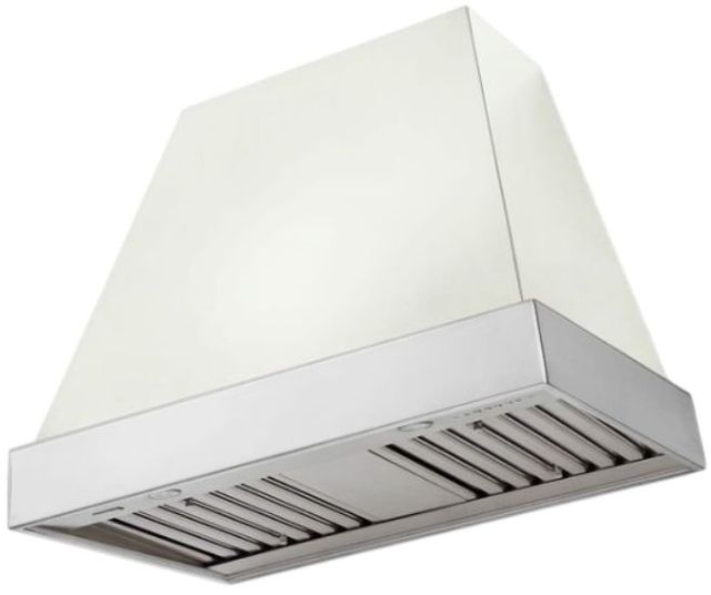 AGA Euclid 36" White Wall Mounted Range Hood with Polished Chrome Trim-0