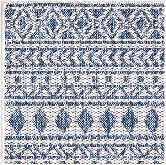 KAS Rugs Provo Blue/Ivory Natural 5'x8' Area Rug-4
