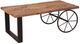 A & B Home Brown Sleeper Wood Coffee Table with Wheels -0