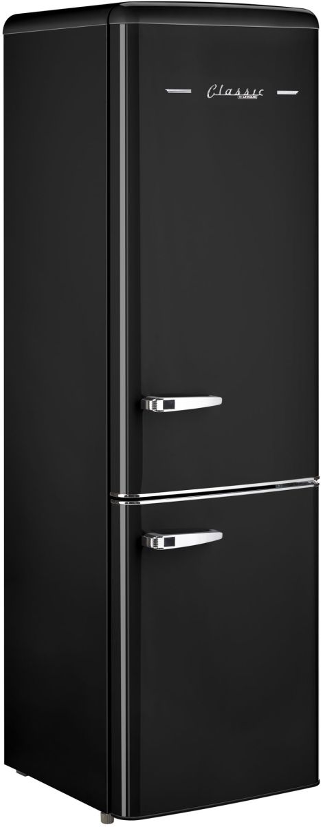 Unique® Appliances Classic Retro 22" 8.7 Cu. Ft. Midnight Black Counter Depth Bottom Freezer Refrigerator-3