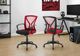 Monarch Specialties Inc. Black/Red Mesh Fabric Gaming Office Chair on Casters-1