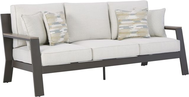 Signature Design by Ashley® Tropicava 7-Piece Taupe/White Outdoor Conversation Set-1