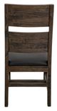 International Furniture Direct Dark Teak Stained Dark Side Chair-3