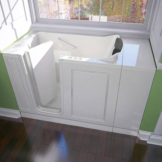 American Standard Luxury Series White Alcove Walk-in Combination Tub-3