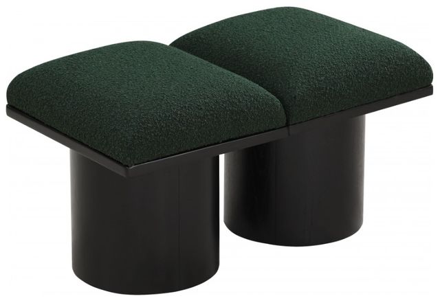 Meridian Furniture Pavilion 2-Piece Green/Black 36" Modular Bench-2