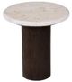 Moe's Home Collection Landon Beige Travertine Accent Table with Mango Wood Legs-1