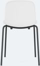 EQ3 Holi White/Black Outdoor Dining Side Chair-4