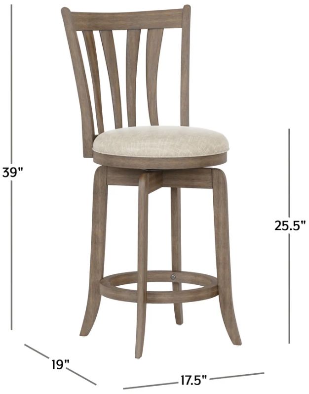 HH2 Home Hartville Beige/Brown/Gray Counter Height Stool-2