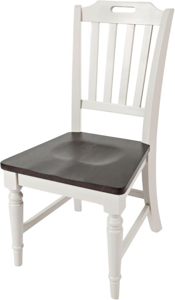 Jofran Inc. Orchard Park Brown/Light Gray Slatback Chair-3