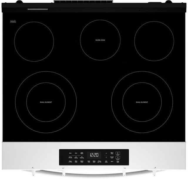 Whirlpool® 30'' White Smart Slide-In Electric Range with Air Cooking Technology-3