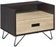 ACME Furniture Melkree Oak Accent Side Table with Black Base-0