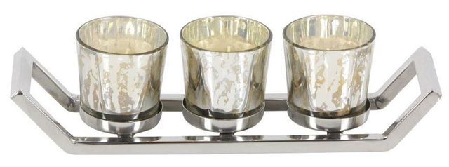 Deco Marche Silver Stainless Steel Metal Candelabra-0