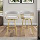 Armen Living Chelsea Anchor Gold/Silver Counter Stool-1