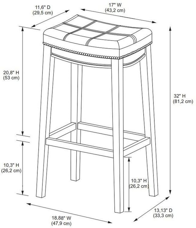 Linon Claridge Black Bar Stool-2