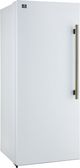 FORNO® Maderno Series Espresso 32" 13.6 Cu. Ft. White and Antique Brass Built In Left Hinge Convertible Refrigerator/Freezer-5