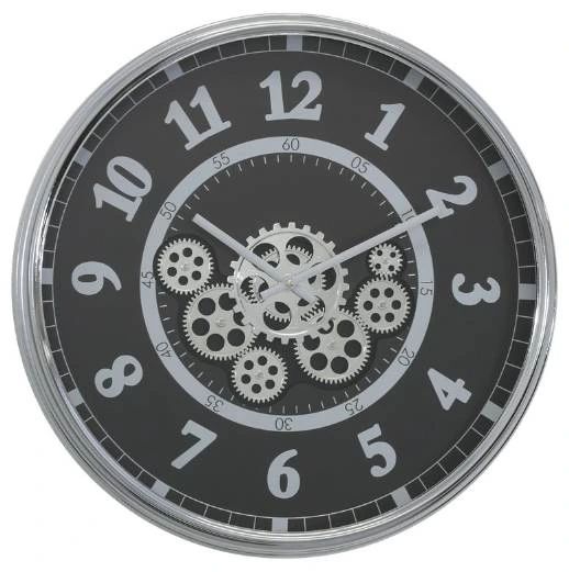 YHD Black/Chrome Wall Clock-0