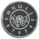 YHD Black/Chrome Wall Clock-0