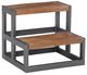 Powell® Bodie Gunmetal/Natural Bed Steps-0