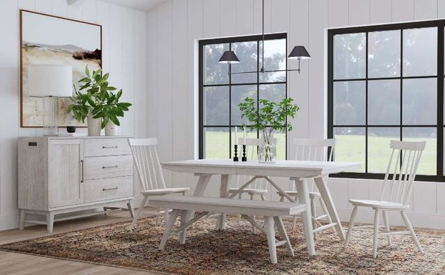 Intercon Bayside White Dining Bench-3