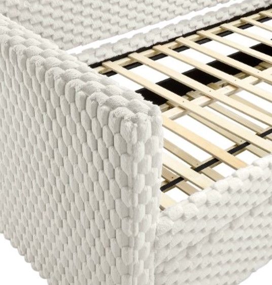 Crown Mark Molly White Dove Upholstered Daybed-2