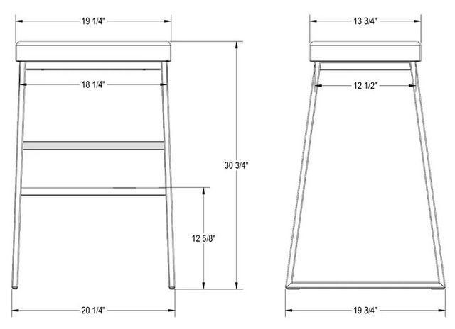 Amisco Customizable Zach Bar Stool-1