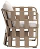 Zuo® Modern Quadrat Brown/White Aluminum Fabric Outdoor Dining Chair-2