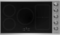 BlueStar® 36" Black Glass with Stainless Steel Frame Induction Cooktop