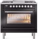 Ilve® Professional Plus II 36" Glossy Black Pro Style Dual Fuel Range-1