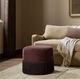 Four Hands Sinclair Laughlin Plum/Plum Fringe Ottoman-1