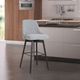 Armen Living Sicily Black/Light Gray Swivel Bar Stool-1