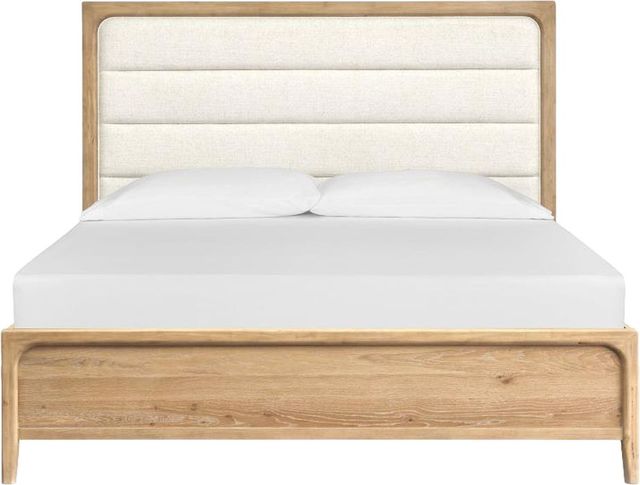 Magnussen Home® Somerset Butternut/Omari Natural King Upholstered Panel Bed-1