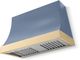 La Cornue Cornufé Marquee 44" Provence Blue Wall Mounted Range Hood with Polished Brass Trim-0
