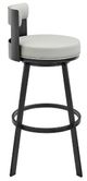 Armen Living Lynof Black/Light Grey Barstool-1