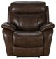 BarcaLounger® Sandover Tri-Tone Chocolate Leather Power Recliner-2