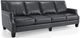 Decor-Rest® Furniture LTD 3135 Black Leather Four Seat Sofa-0