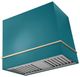 AGA Loge 48" Salcombe Blue Wall Mounted Range Hood with Antique Brass Trim-0