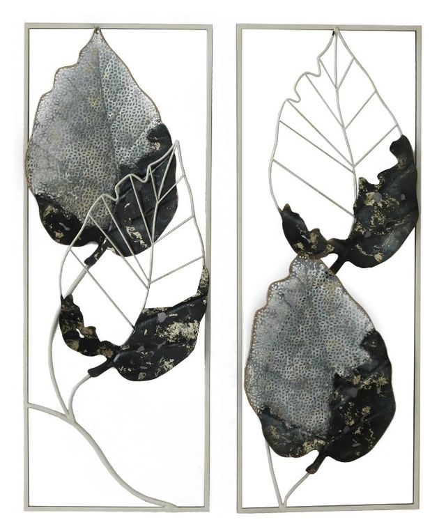 Classy Art 2-Piece Style 12 Black/Silver Wall Decor Set-0