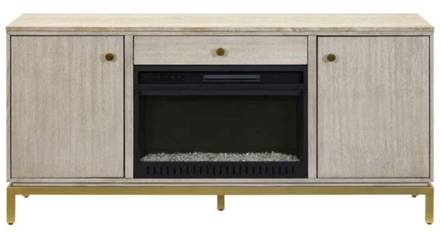 Martin Furniture Vancouver Greige 64" Fireplace TV Stand-2
