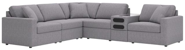 Signature Design by Ashley® Modmax 6-Piece Granite L-Shape Sectional with Audio Console-0