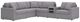 Signature Design by Ashley® Modmax 6-Piece Granite L-Shape Sectional with Audio Console-0