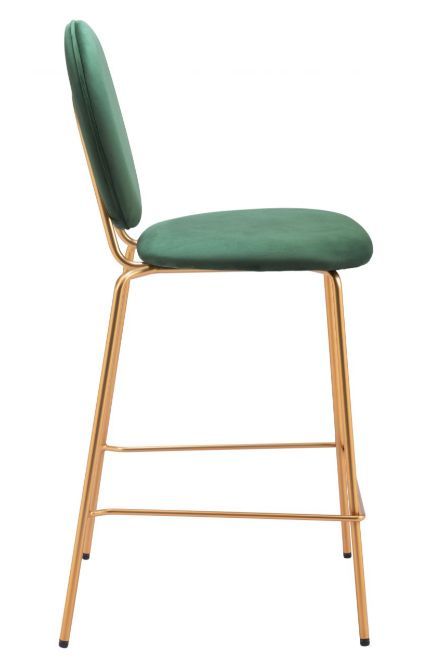 Zuo® Modern Odessa Gold/Green Counter Stool-1
