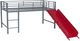dhp furniture® Laurie Red/Silver Twin Youth Loft Bed-1