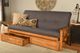 Kodiak Furniture Monterey Twill Gray/Butternut Full Storage Futon with Mattress-1