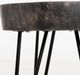 International Furniture Direct Parota Epoxy Brown Chairside Table with Black Base-5